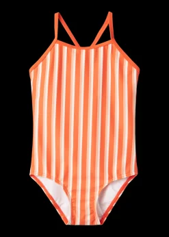 Name It Orange Stripe Swimsuit (5-12yrs)