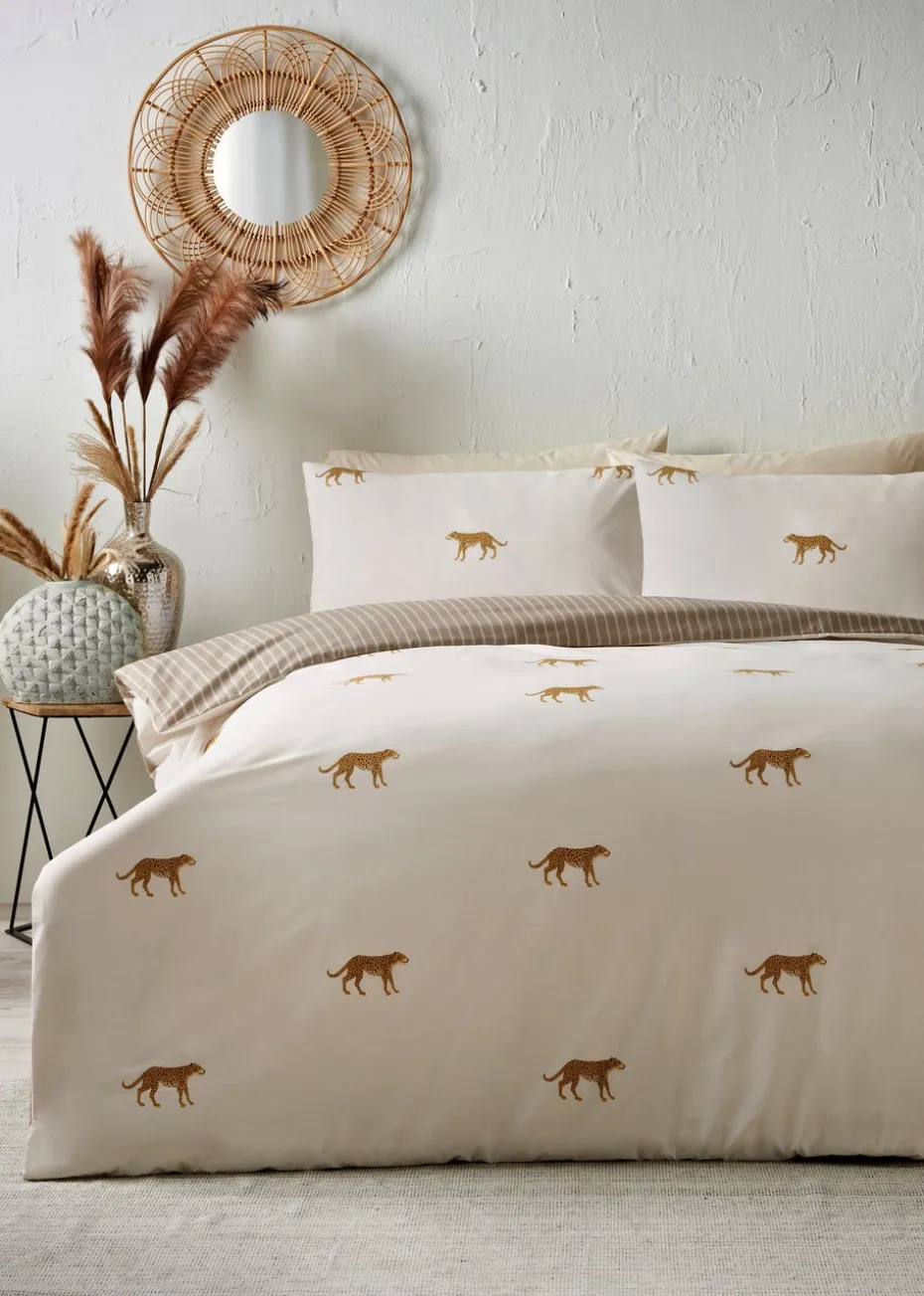 Natural Cheetah Print Duvet Set