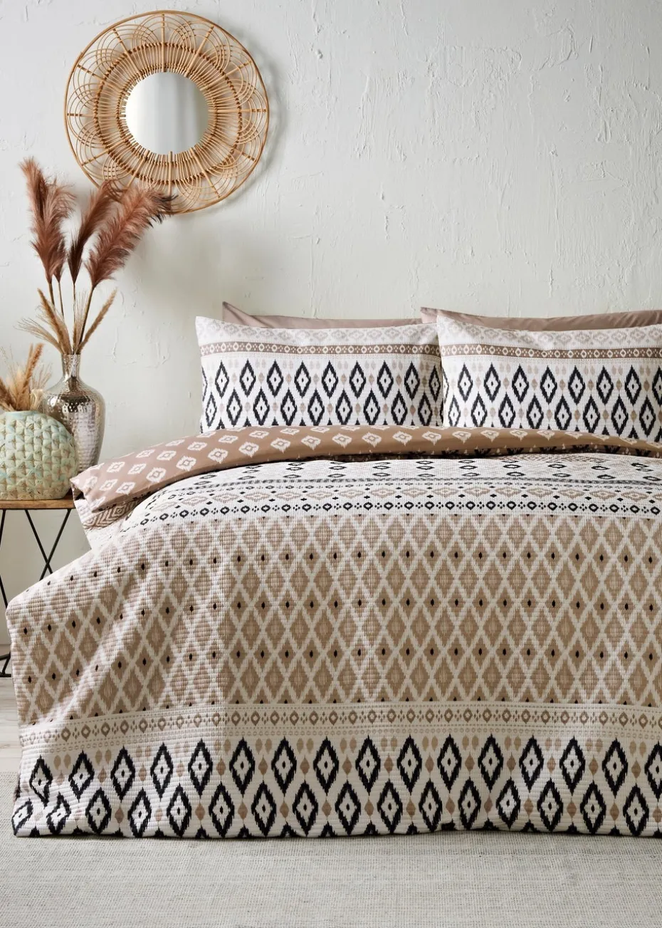 Natural Geometric Pinsonic Duvet Set