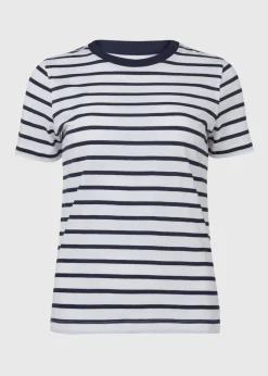 Navy & White Modern Stripe T-Shirt