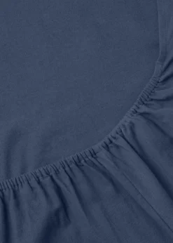 Navy Cotton Deep Fitted Bed Sheet (180 Thread Count)