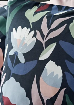 Navy Floral Design Duvet Set