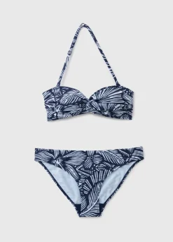 Navy Floral Twist Bikini Bottoms