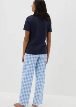 Navy Gingham Bonjour Pyjama Set
