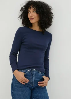Navy Long Sleeve T Shirt