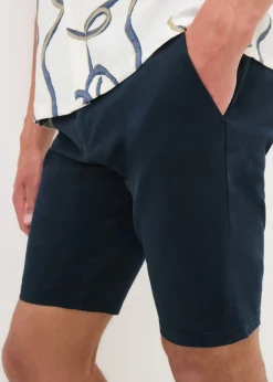 Navy Slim Chino Shorts