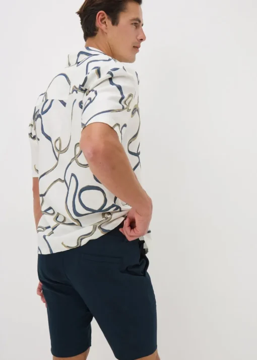 Navy Slim Chino Shorts