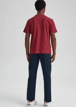 Navy Slim Fit Cargo Trousers