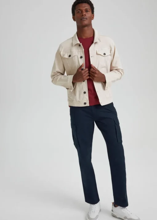 Navy Slim Fit Cargo Trousers