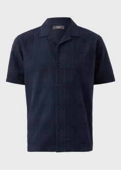 Navy Smart Textured Shirt