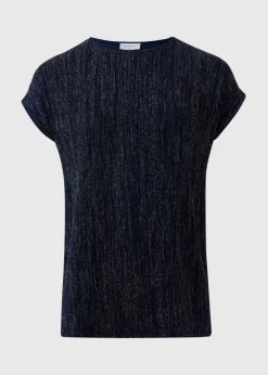 Navy Sparkle Yarn T-Shirt