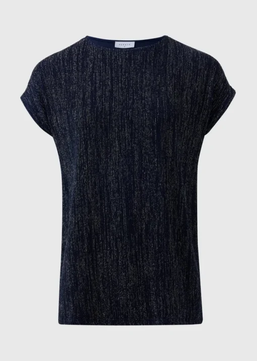 Navy Sparkle Yarn T-Shirt