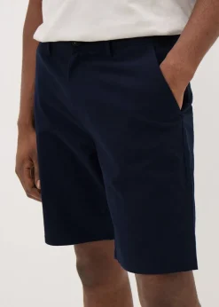 Navy Straight Fit Chino Shorts