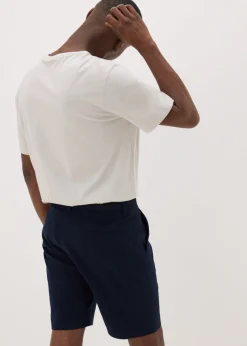 Navy Straight Fit Chino Shorts