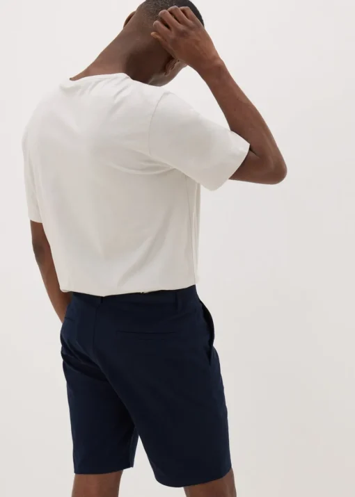 Navy Straight Fit Chino Shorts