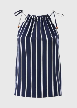 Navy Stripe Cami Top