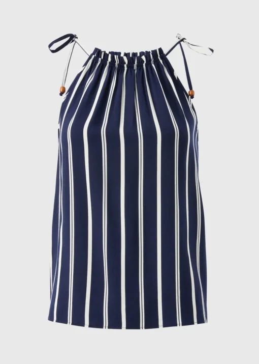 Navy Stripe Cami Top