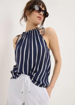 Navy Stripe Cami Top