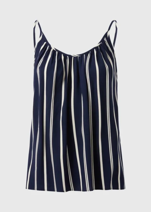 Navy Stripe Cami Top