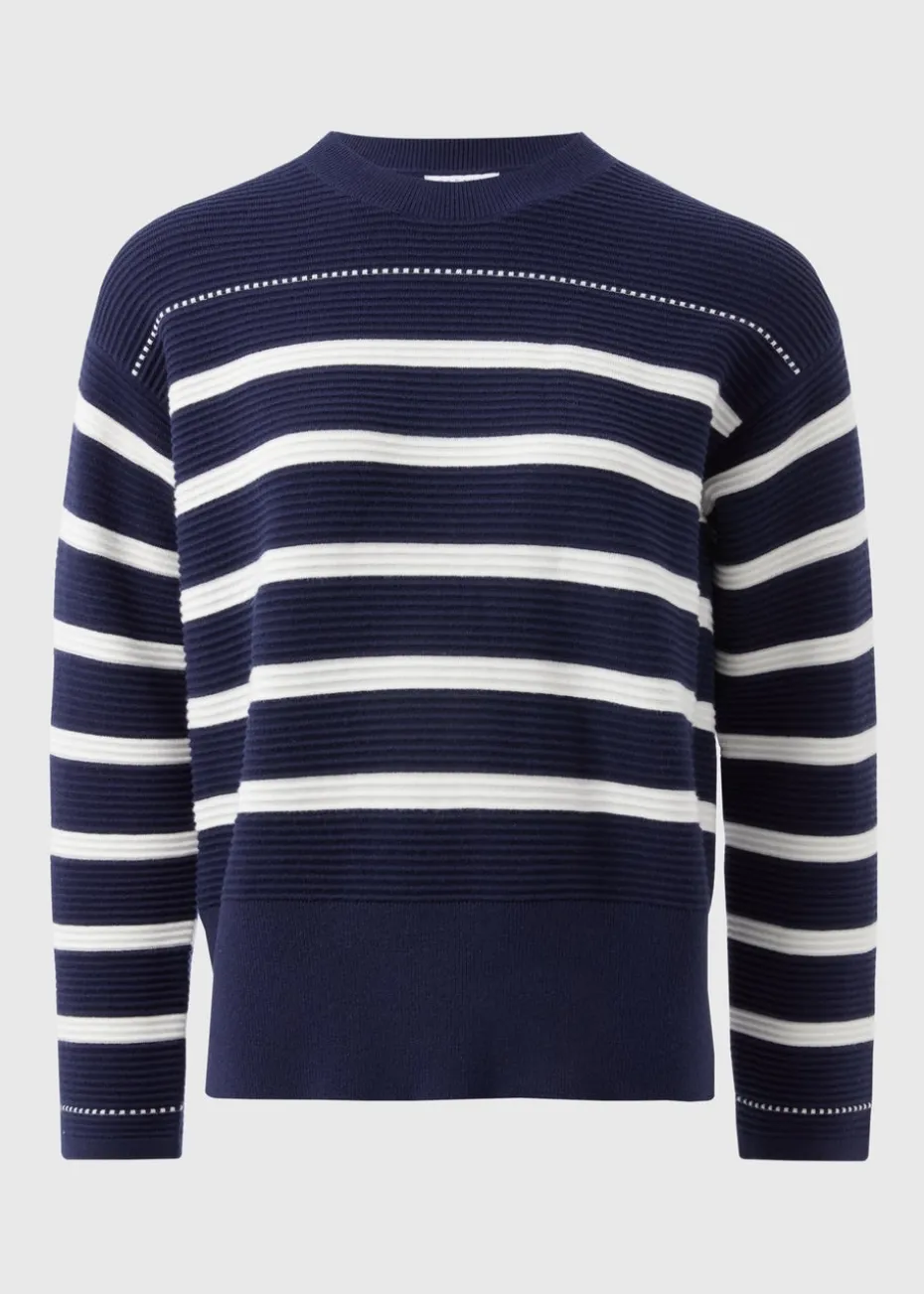 Navy Stripe Knitted Jumper