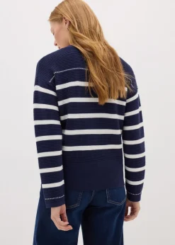 Navy Stripe Knitted Jumper