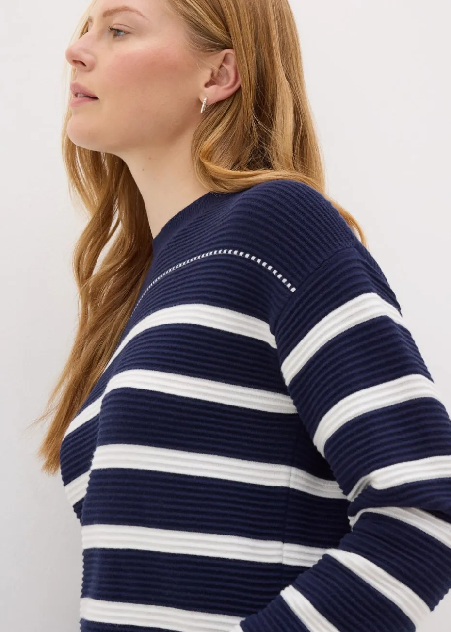 Navy Stripe Knitted Jumper
