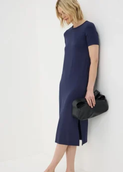 Navy T-Shirt Midi Dress