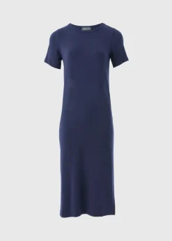 Navy T-Shirt Midi Dress