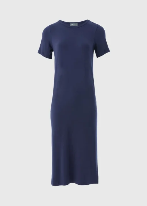 Navy T-Shirt Midi Dress