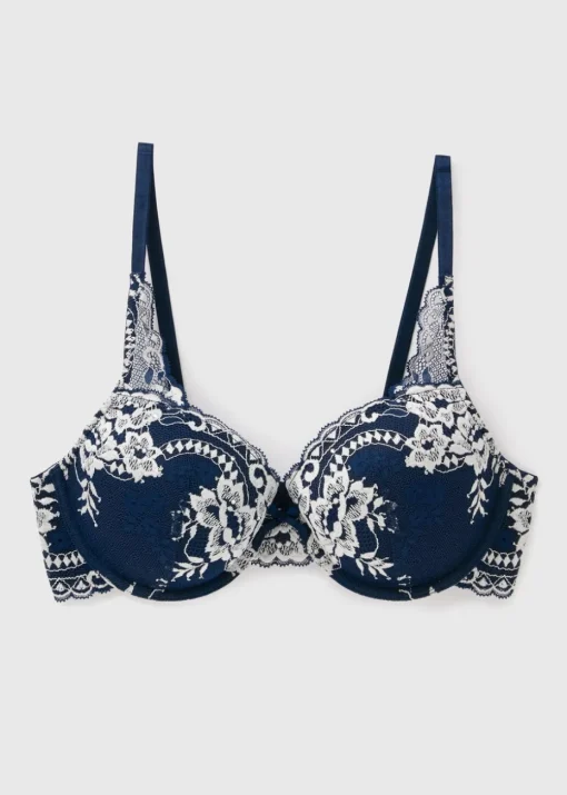 Navy Two Tone Full Bra