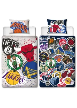NBA Multi Colour Divide Single Polycotton Duvet Set