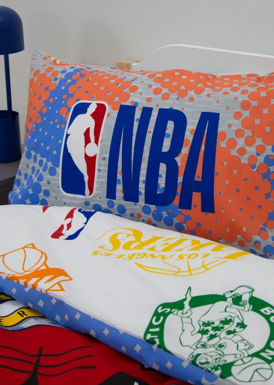 NBA Multi Colour Divide Single Polycotton Duvet Set