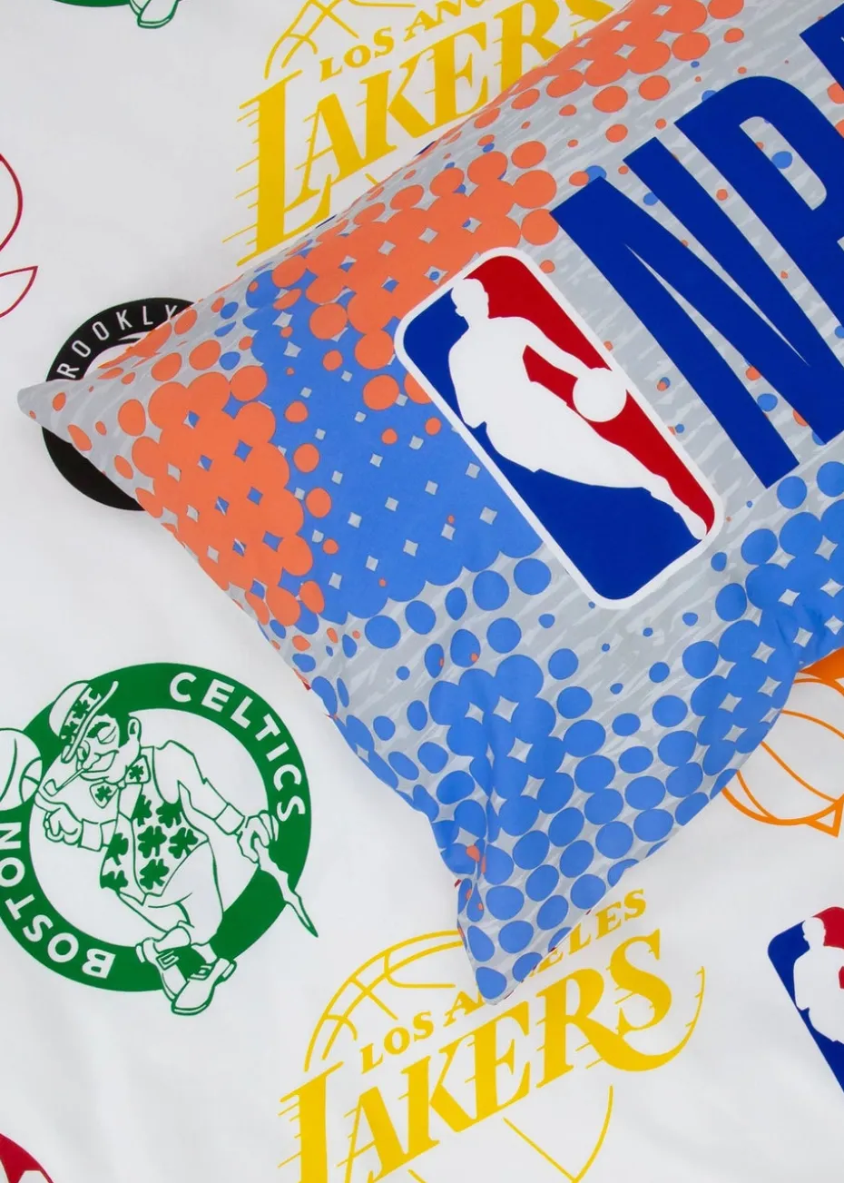 NBA Multi Colour Divide Single Polycotton Duvet Set
