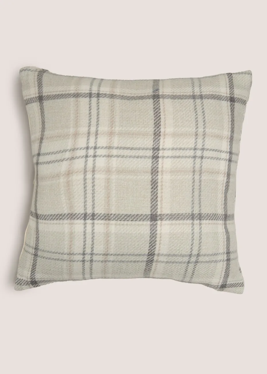 Neutral Cottage Check Cushion