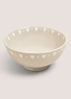 Neutral Heart Dinner Plate