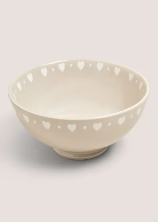 Neutral Heart Dinner Plate