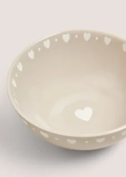 Neutral Heart Dinner Plate