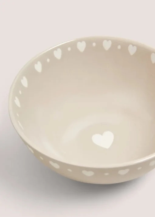 Neutral Heart Dinner Plate