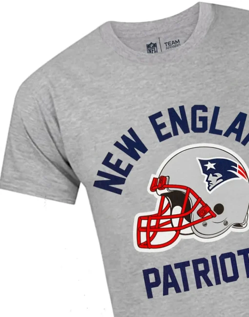 NFL Grey New England Patriots Short Sleeved T-Shirt