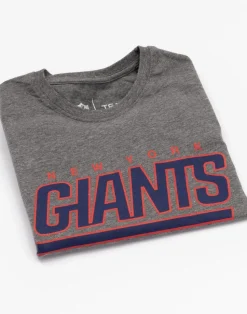 NFL Grey New York Giants Logo Short Sleeved T-Shirt