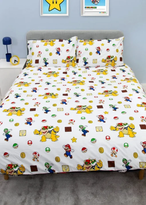 Nintendo Black Blackened Duvet Cover Set
