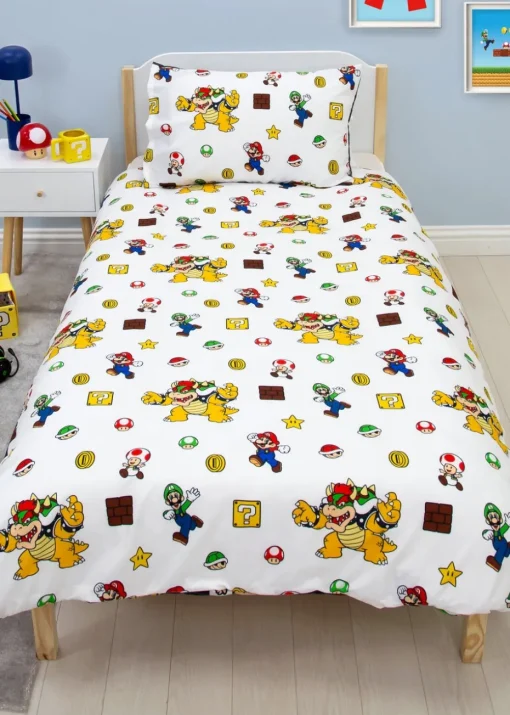 Nintendo Black Blackened Duvet Cover Set
