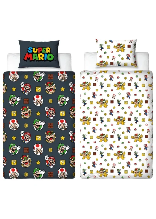 Nintendo Black Blackened Duvet Cover Set