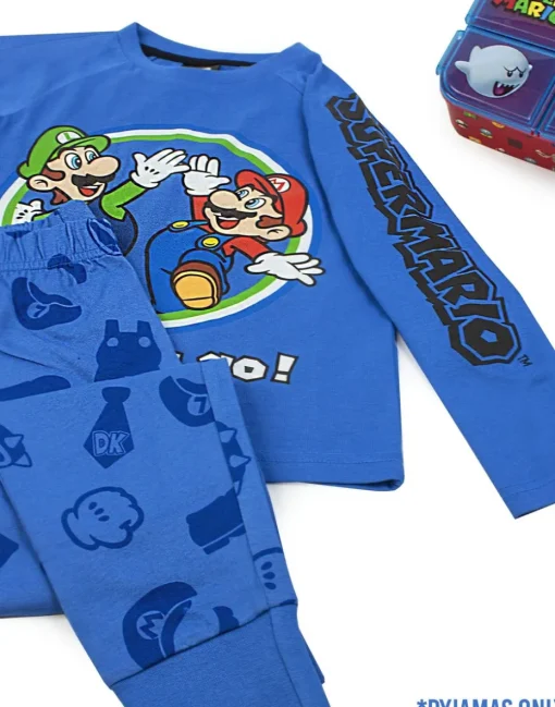 Nintendo Boys Blue Mario & Luigi Pyjama Set (5 - 14 Years)