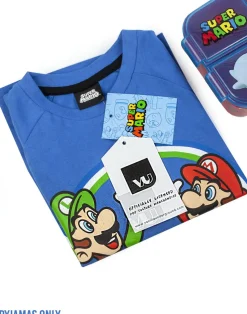Nintendo Boys Blue Mario & Luigi Pyjama Set (5 - 14 Years)