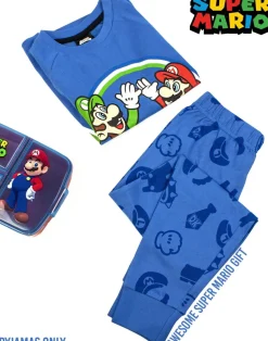 Nintendo Boys Blue Mario & Luigi Pyjama Set (5 - 14 Years)