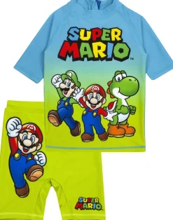 Nintendo Boys Blue Mario & Luigi 2 Piece Swim Set (3-12 Years)