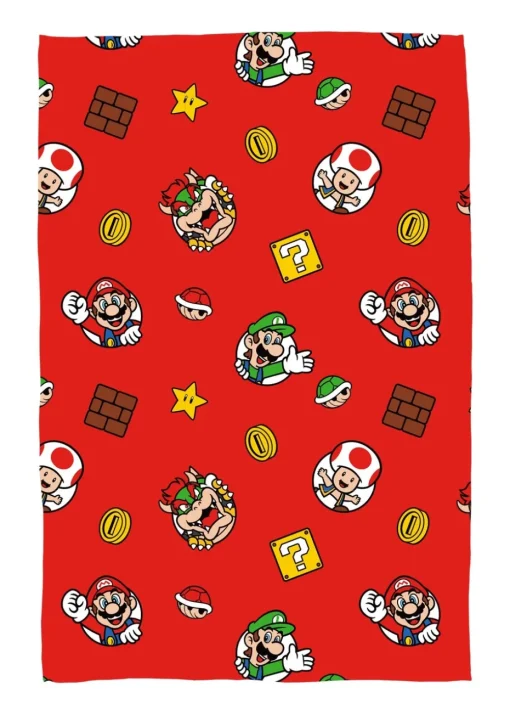 Nintendo Red Here We Go Fleece Throw