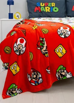 Nintendo Red Here We Go Fleece Throw
