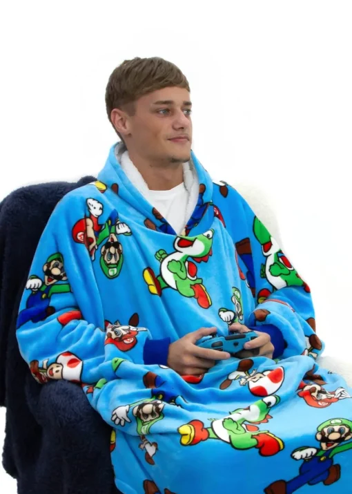 Nintendo Super Mario Hooded Wearable Snuggle Fleece